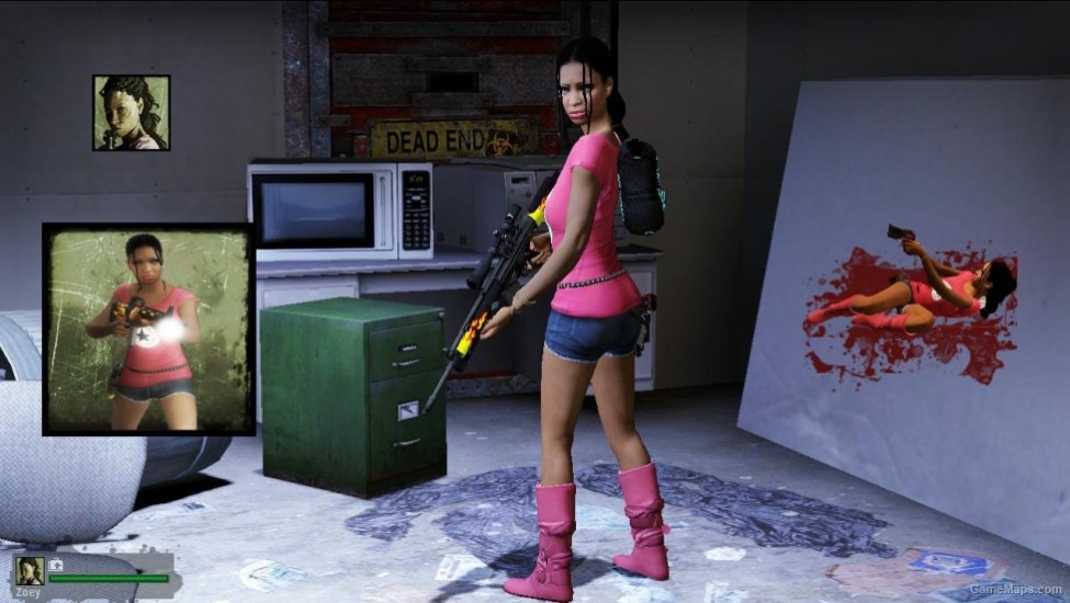 L4D1Real Girl Rochelle Beta Hair, Shorts (Left 4 Dead