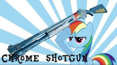 [MLP]RainbowDash Chrome Shotgun