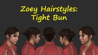 Zoey Hair: Tight Bun