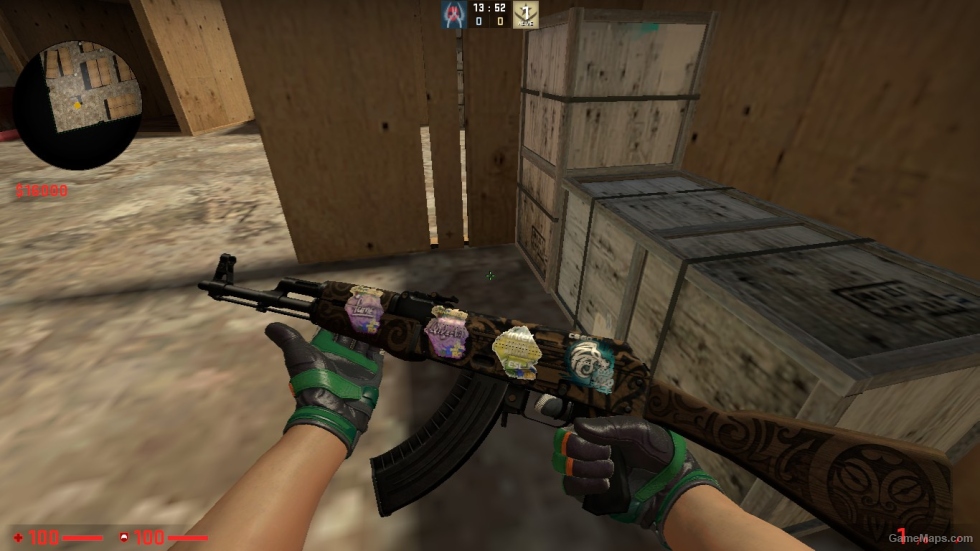 AK 47 SKIN WITH STICER PACK FOR CSSO