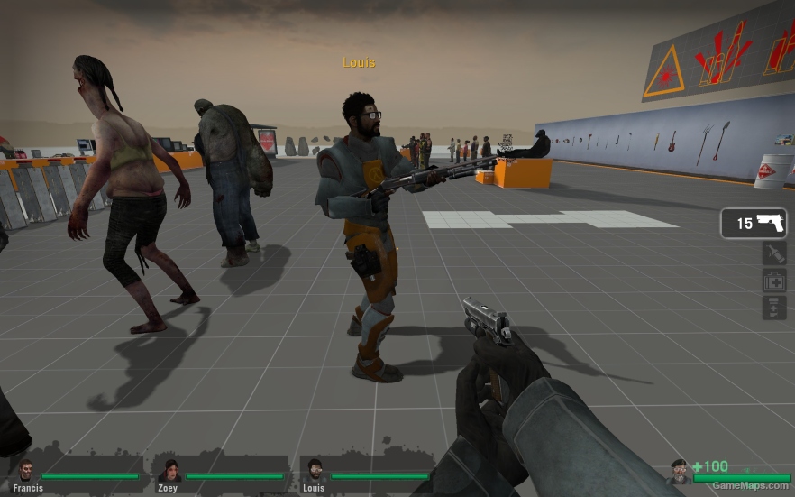 L4D1 TRS Head Louis in HL2 Suit (Mod) for Left 4 Dead - GameMaps.com