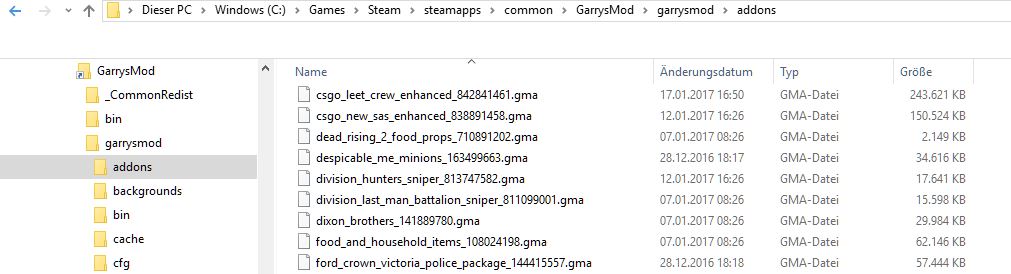 How to find your Garry's Mod Folder and the GMad/GMPublish