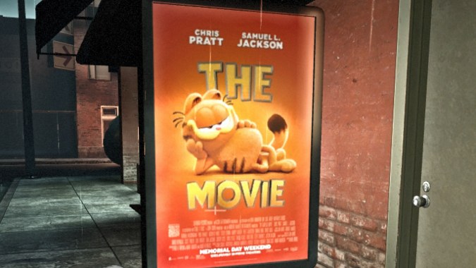 The Garfield Movie Bus stop poster