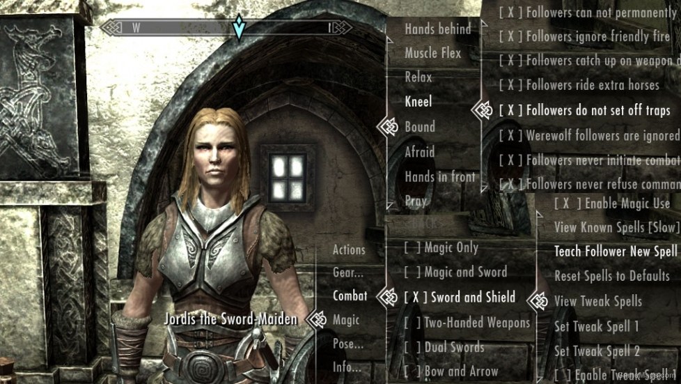 skyrim change follower armor