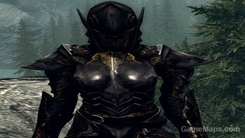 skyrim female ebony armor