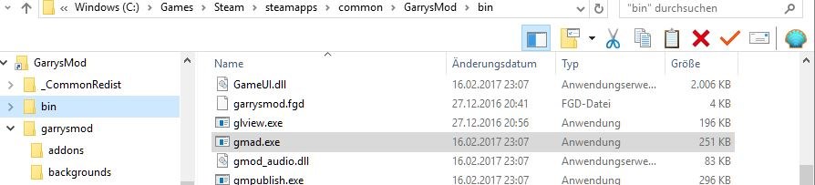 gmod file shortcut